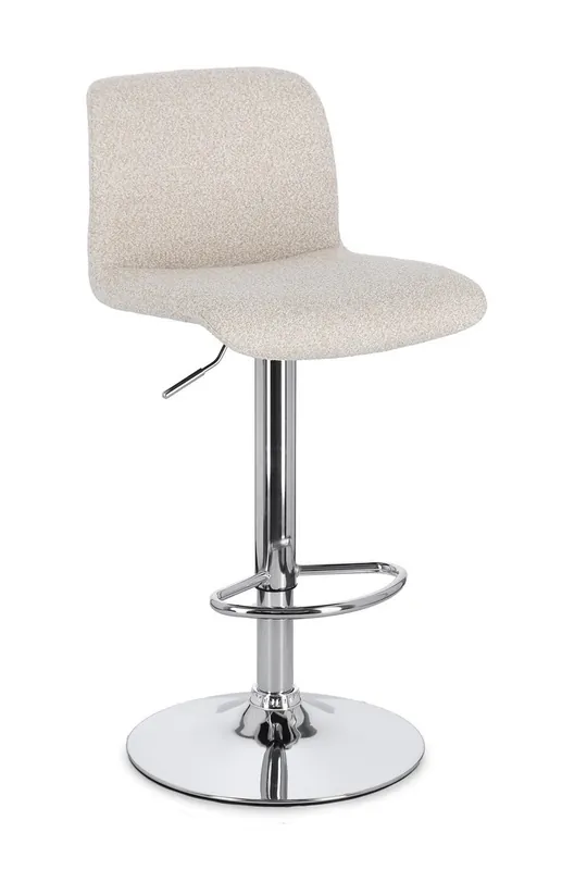 Sgabello bar Rafael cromo-beige Bizzotto