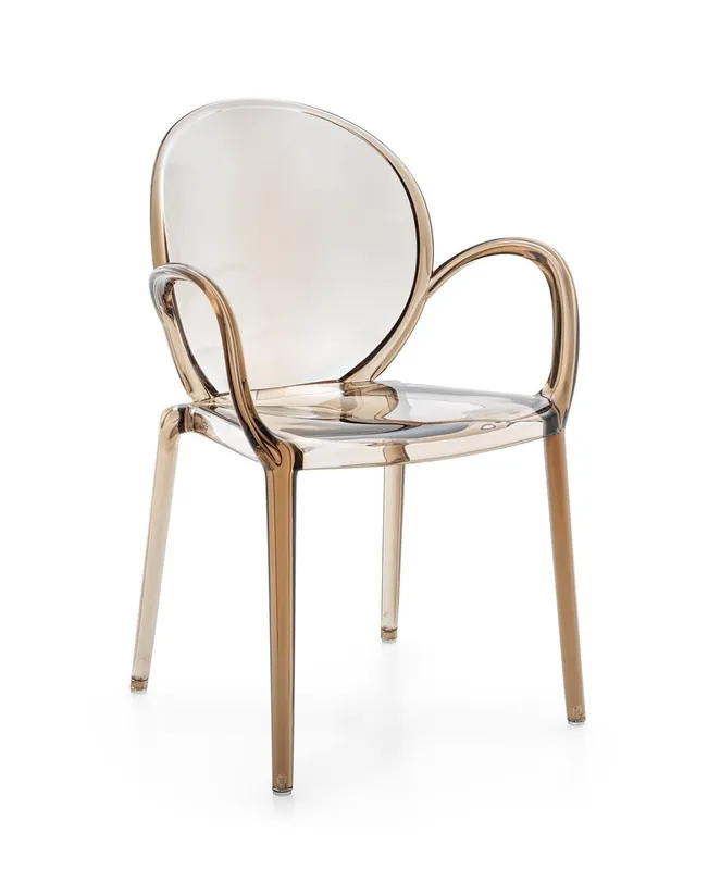 Sedia con braccioli Camilla coffee Bizzotto