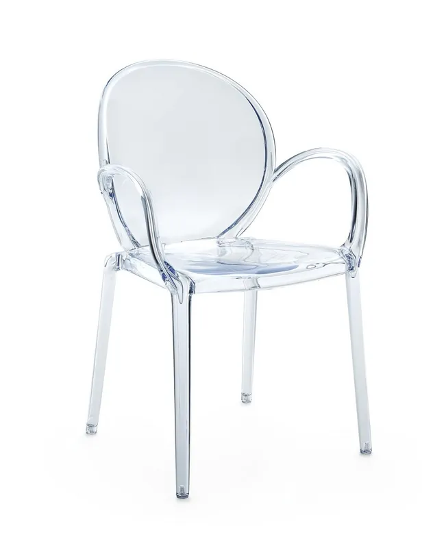 Sedia con braccioli Camilla trasparente Bizzotto