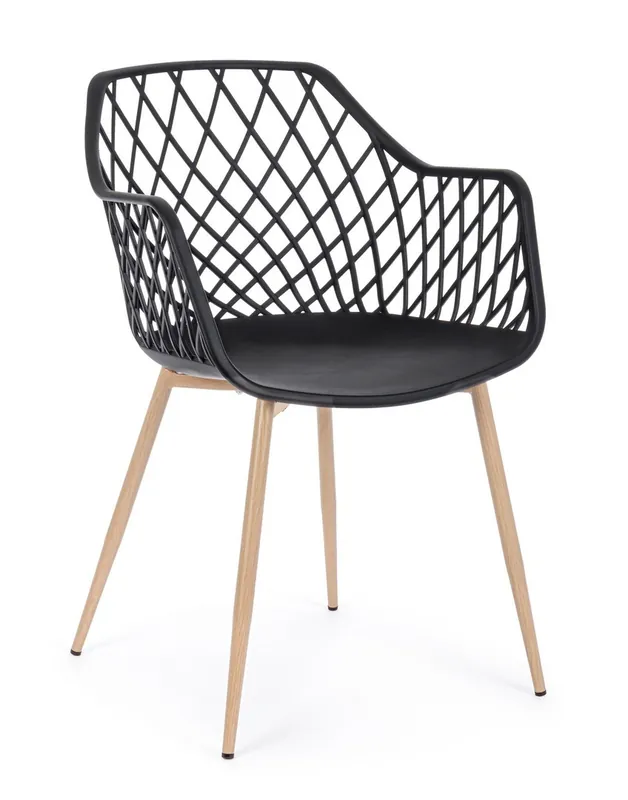 Sedia Optik nero Bizzotto