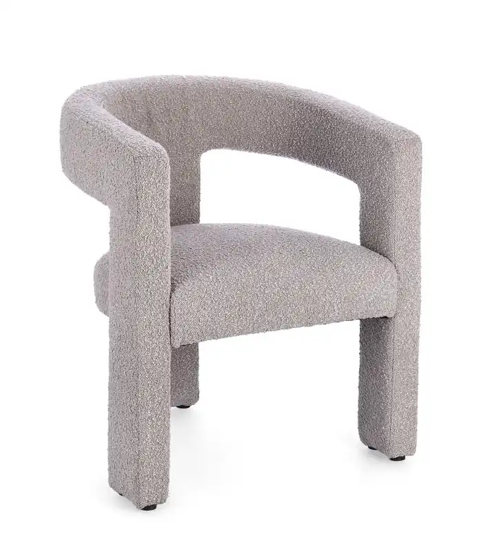Sedia con braccioli Arabella grigio perla Bizzotto