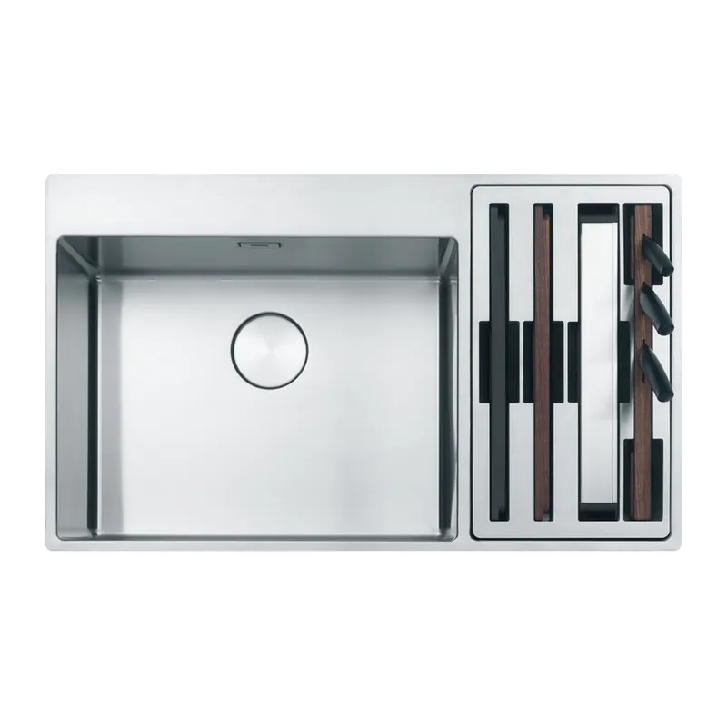 Franke Box Center BWX 220-54-27 Lavello 2 vasche inox satinato 86x51 Franke