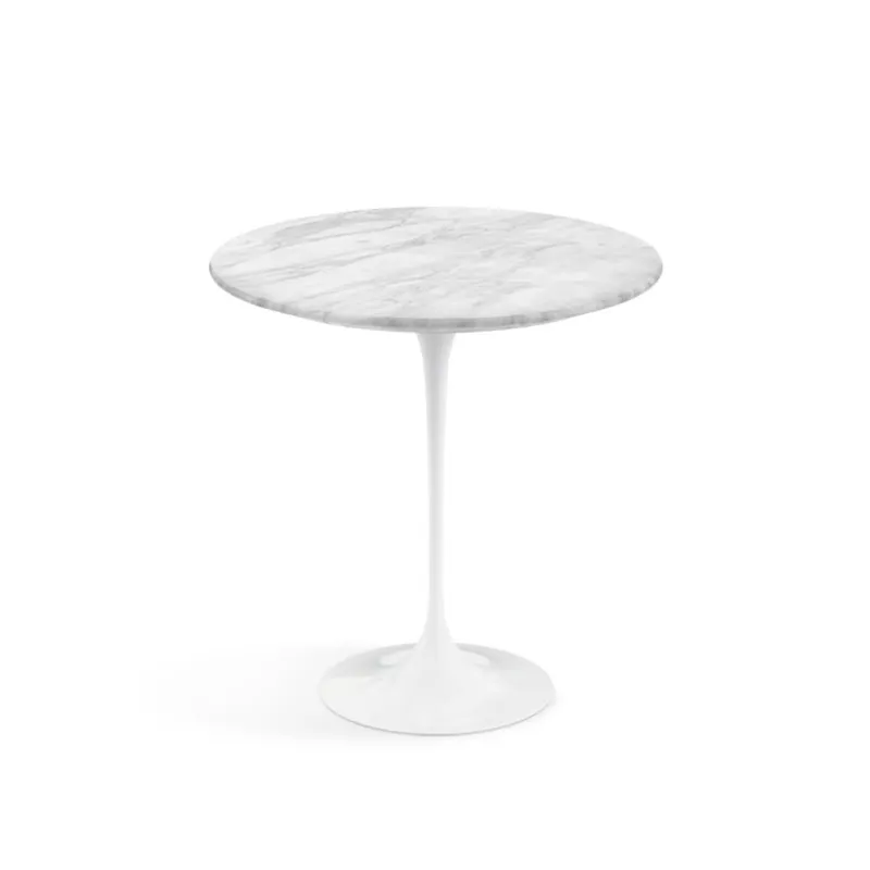 Knoll Saarinen Tavolino Tulip Ø 51 Marmo Statuarietto Knoll