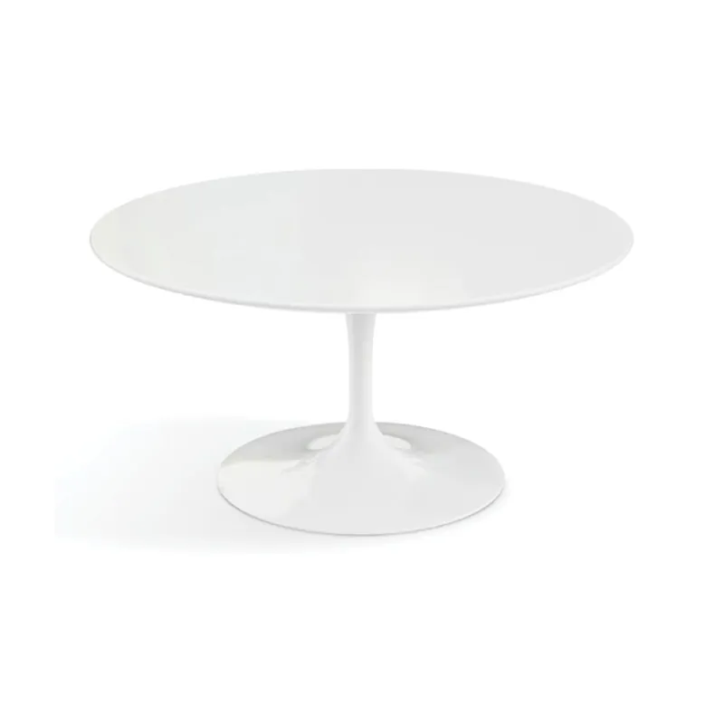 Knoll Saarinen Tavolino Tulip Ø 91 Laminato Bianco Knoll