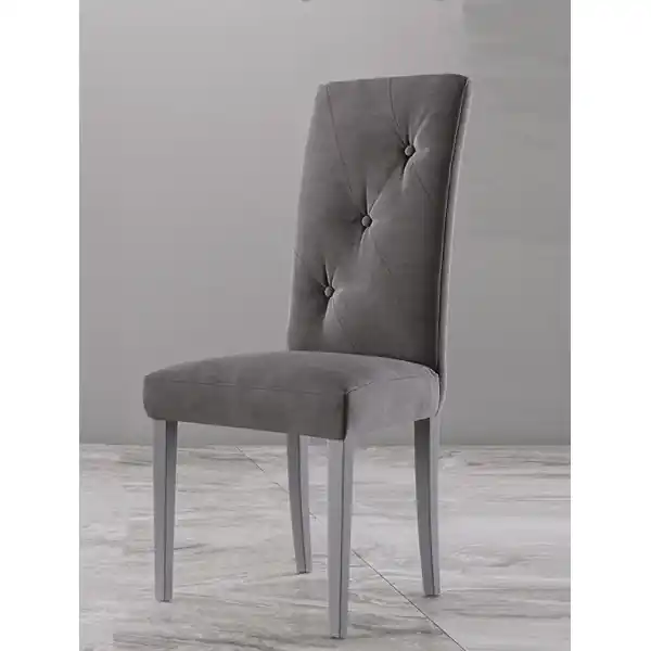 Set da 2 Sedia JERSEY in tessuto microfibra GRIGIO