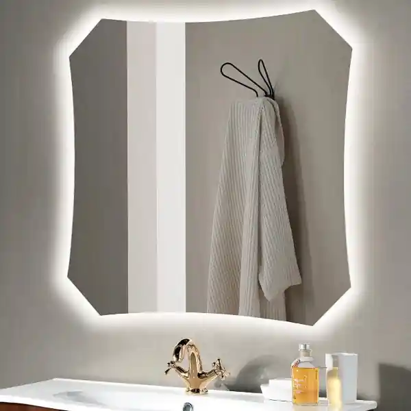 Specchio quadrato retroilluminato a LED moderno FINA 80X80