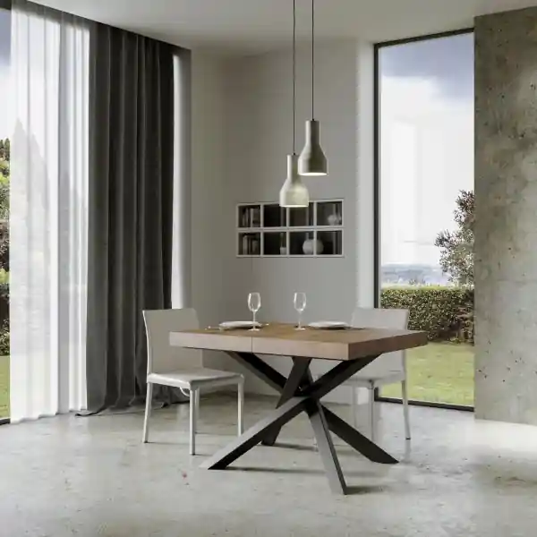 Tavolo 90X130 allungabile a 390 cm VOLANTIS Noce