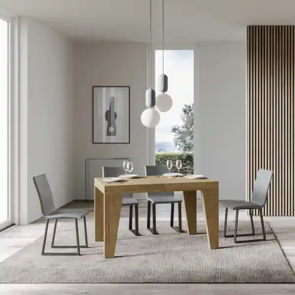 Tavolo 90X130 NAXY Quercia Natura allungabile a 390 cm