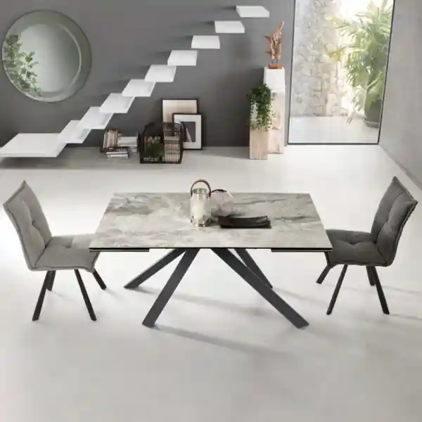 Tavolo allungabile 240 cm piano grès porcellanato NESTORE Grigio