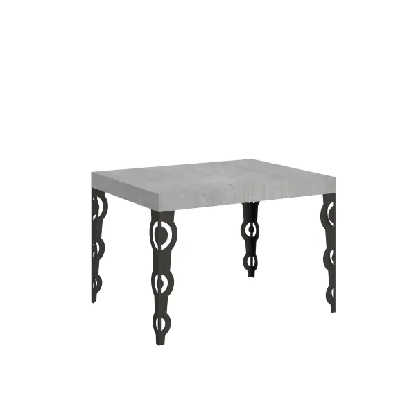 Tavolo allungabile 70x110/194 cm Karamay Cemento telaio Antracite