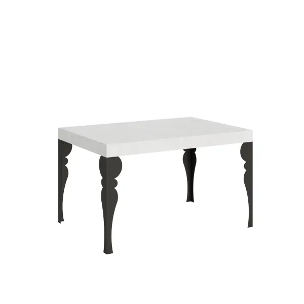 Tavolo allungabile 90x120/224 cm Paxon Bianco Frassino telaio Antracite