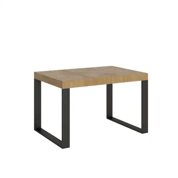 Tavolo allungabile 90x120/224 cm Tecno Quercia Natura telaio Antracite