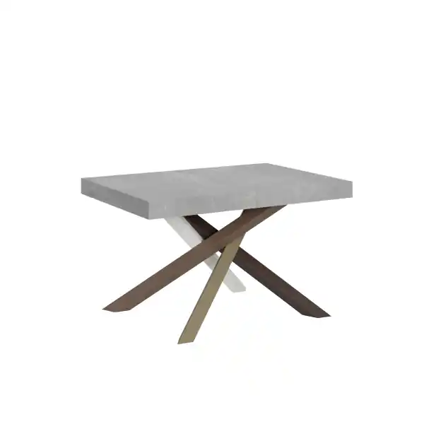 Tavolo allungabile 90x130/390 cm Volantis Cemento telaio 4/C