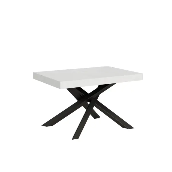 Tavolo allungabile 90x140/244 cm Volantis Bianco Frassino telaio Antracite