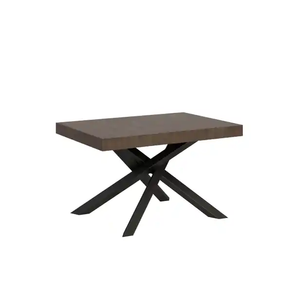 Tavolo allungabile 90x140/244 cm Volantis Noce telaio Antracite