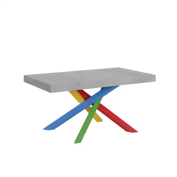 Tavolo allungabile 90x160/264 cm Volantis Cemento telaio 4/B