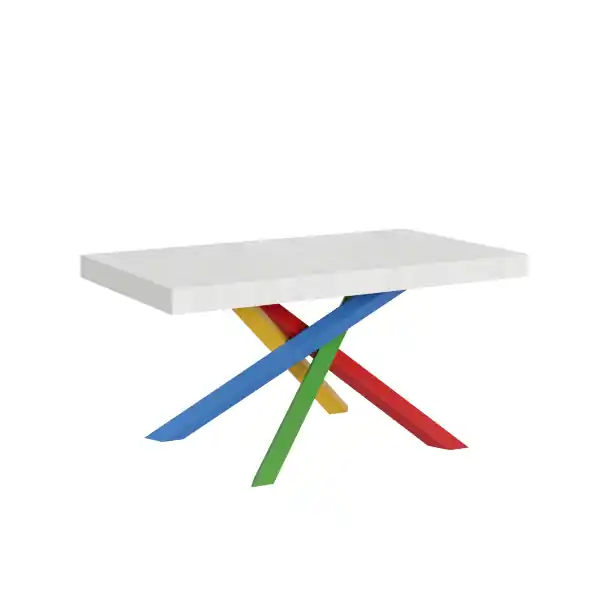 Tavolo allungabile 90x160/420 cm Volantis Bianco Frassino telaio 4/B