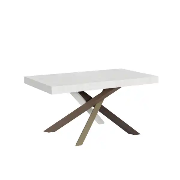 Tavolo allungabile 90x160/420 cm Volantis Bianco Frassino telaio 4/C