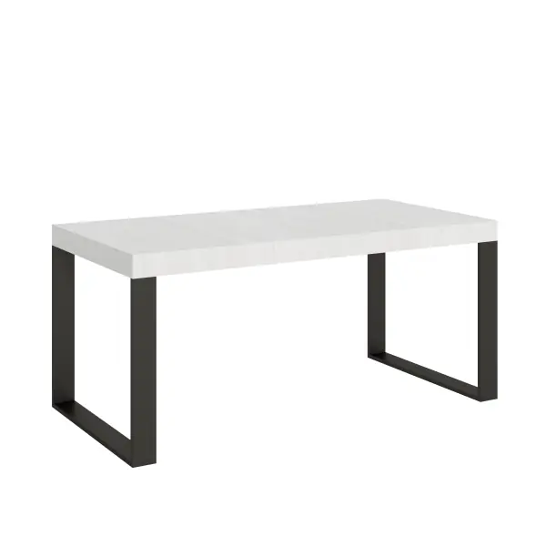 Tavolo allungabile 90x180/284 cm Tecno Premium Bianco Frassino telaio Antracite