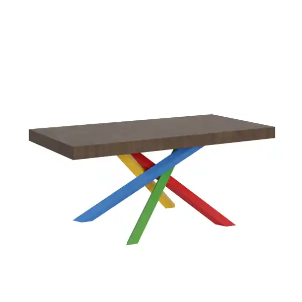 Tavolo allungabile 90x180/440 cm Volantis Noce telaio 4/B