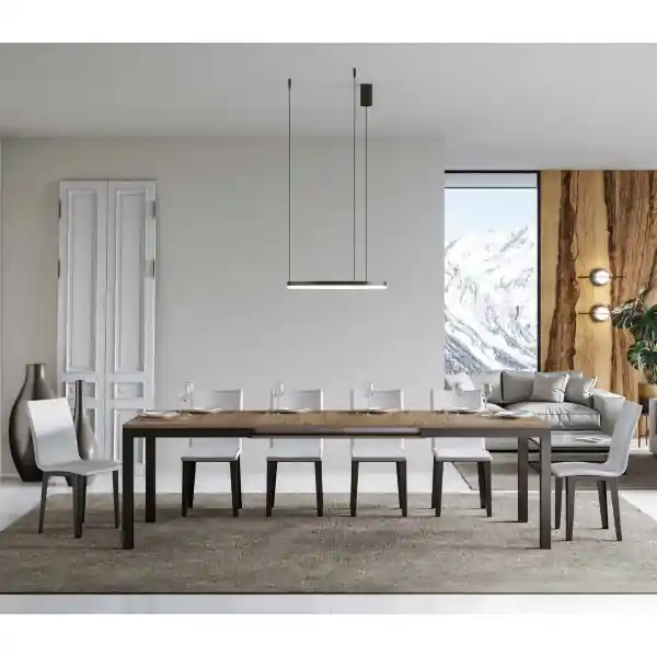 Tavolo allungabile fino a 264 cm EVERYDAY Evolution 160 con piano finitura Quercia Natura