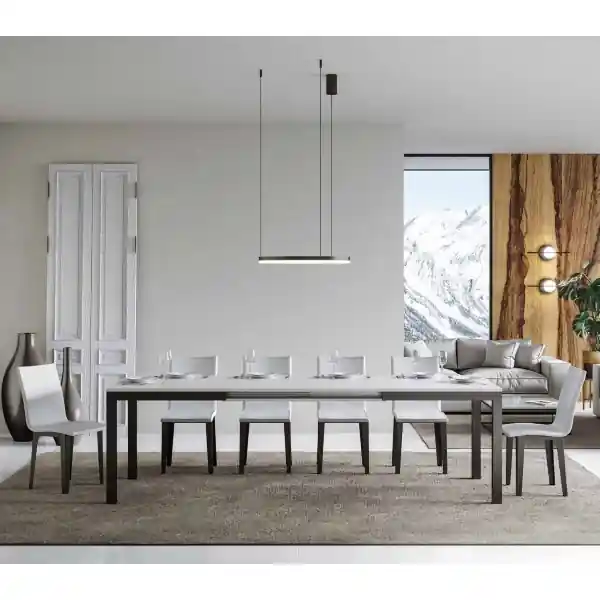 Tavolo allungabile fino a 440 cm EVERYDAY Evolution 180 con piano finitura Bianco Frassino