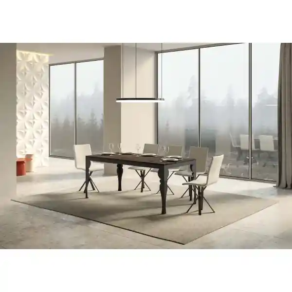 Tavolo Paxon Evolution piano Noce 90x160 Allungato 264 telaio Antracite