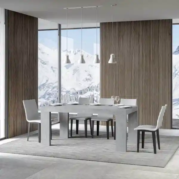 Tavolo ROXELL 90x180 allungabile a 284 cm Cemento