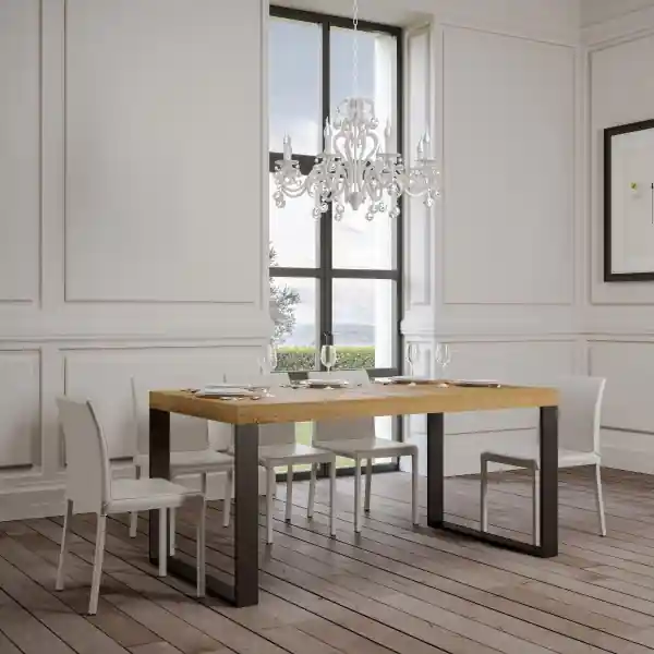 Tavolo TECNO 90X180 Quercia Natura allungabile a 440 cm