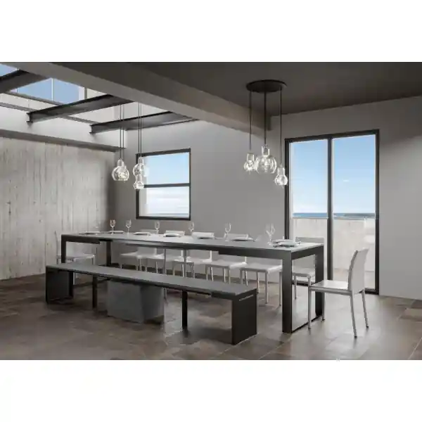 Tavolo TECNO EVOLUTION 180 allungabile fino a 440 cm CEMENTO