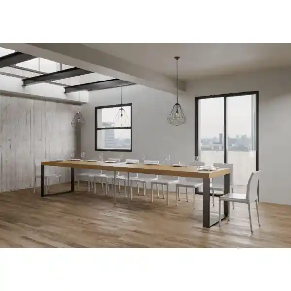Tavolo TECNO PREMIUM 180 allungabile fino a 440 cm QUERCIA NATURA