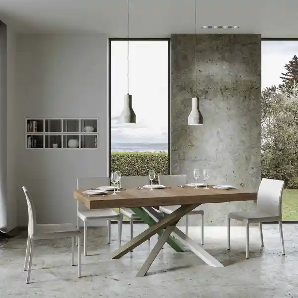 Tavolo Volantis Allungabile 440 piano Quercia Natura 90x180 telaio 4/A