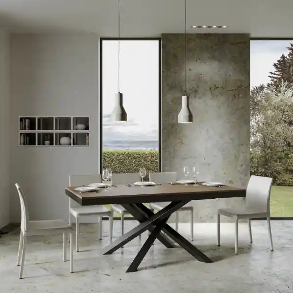 Tavolo VOLANTIS EVOLUTION 90x180 allungabile a 284 cm Noce