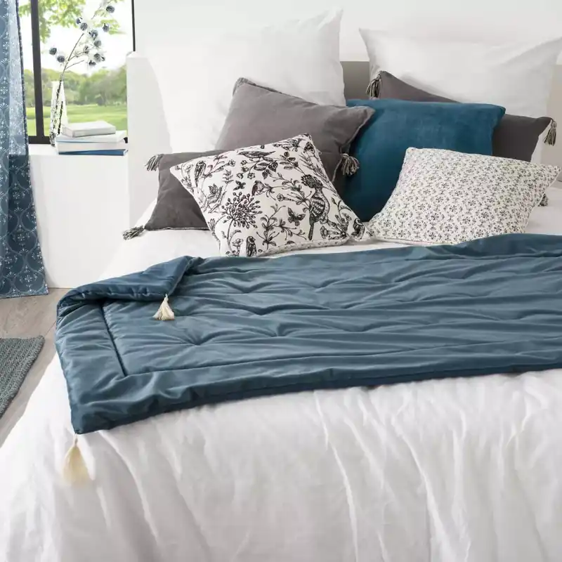 Piumotto velluto (80 x 180 cm) Slow Blu