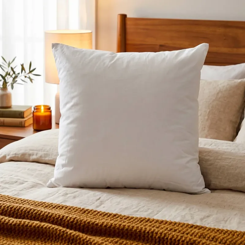 Cuscino letto quadrato (60 cm) Cotone bio Bianco