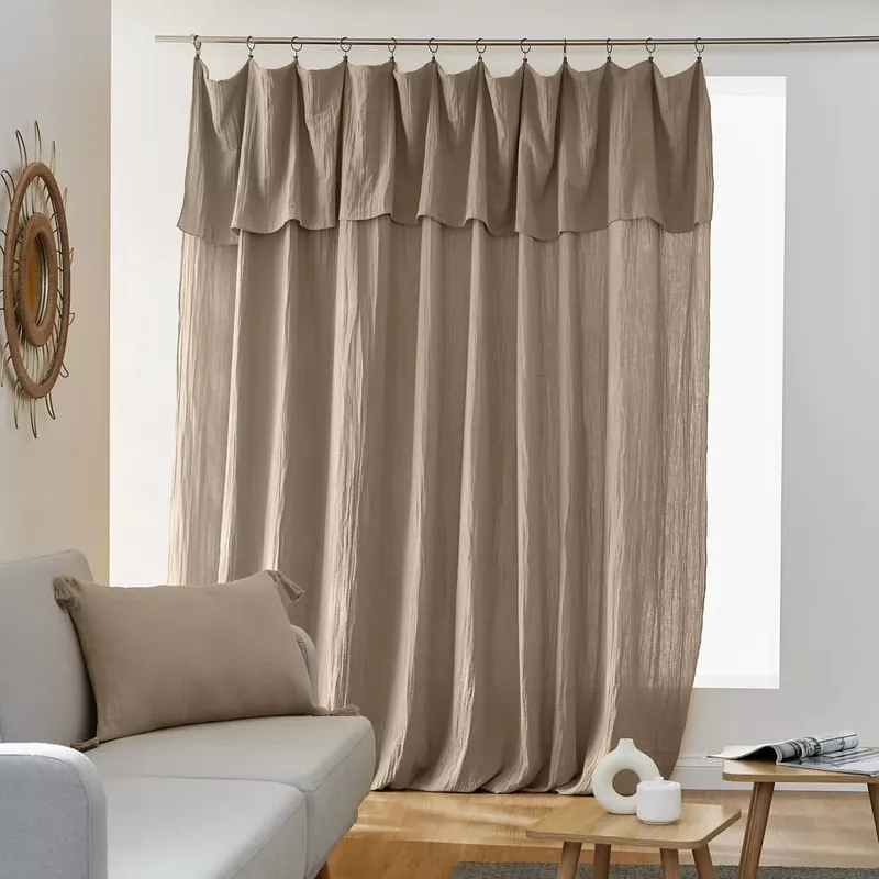 Tenda garza di cotone regolabile (280 x max 300 cm) Gaïa Marrone corda