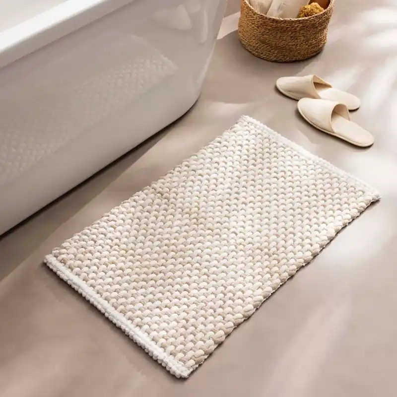Tappeto da bagno in cotone (50 x 80 cm) Rafael Beige