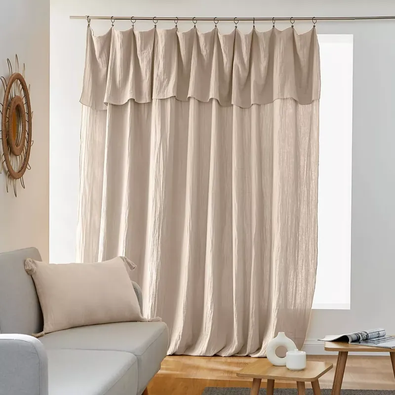 Tenda garza di cotone regolabile (280 x max 300 cm) Gaïa Beige pampa