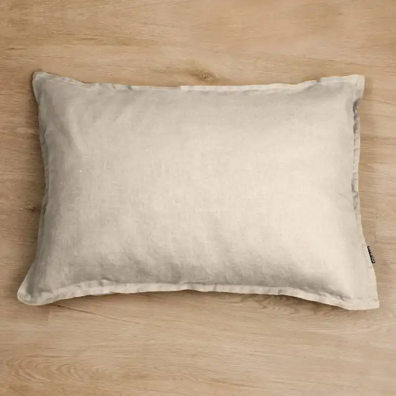 Federa rettangolare lino lavato (70 cm) Louise Beige
