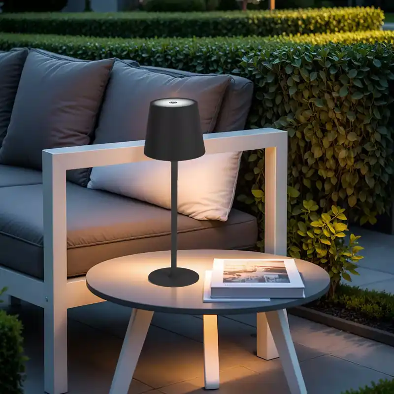 Lampada da tavolo cavo USB (H37 cm) Brooklyn - Nero