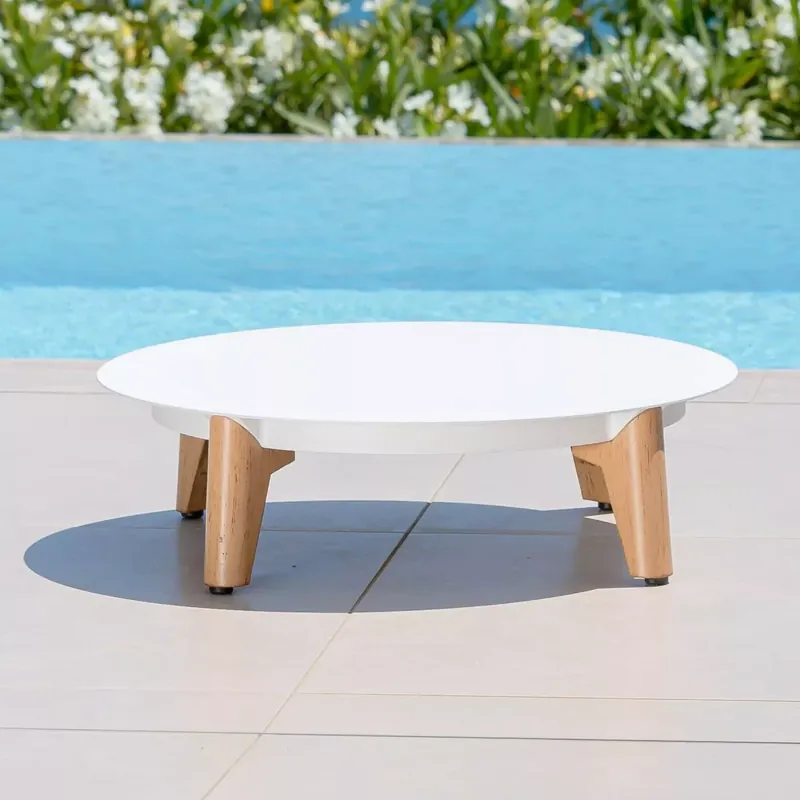 Tavolino basso rotonde (P68 cm) Monte Carlo Bianco