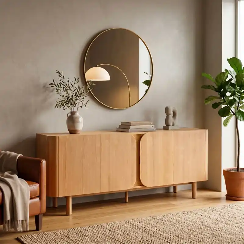 Madia 4 ante in rovere massiccio (200 x 80 cm) Oakland Naturale