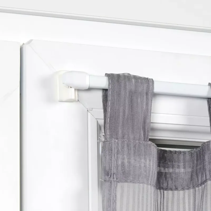 Set di 2 bastoni per tenda regolabili (40 a 60 cm) Bianco