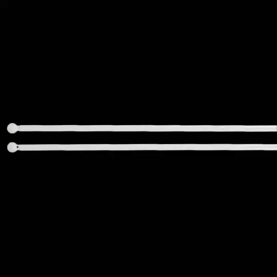 Set di 2 bacchette regolabili rotonde (60 a 80 cm) Bianco