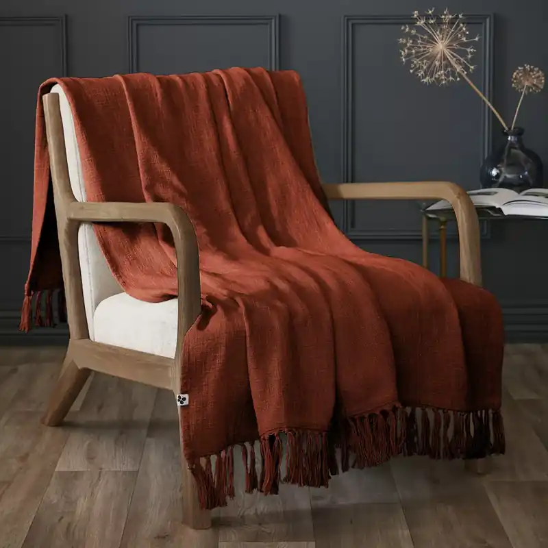 Plaid cotone (130 x 160 cm) Sixtine Terracotta