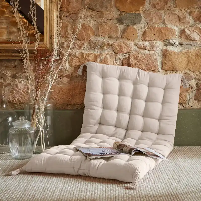 Materassino da pavimento garza di cotone (60 x 120 cm) Gaïa Beige pampa