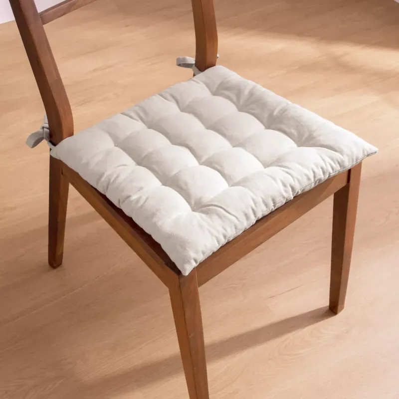 Cuscino quadrato in cotone per sedia (40 x 40 cm) Pixel Beige