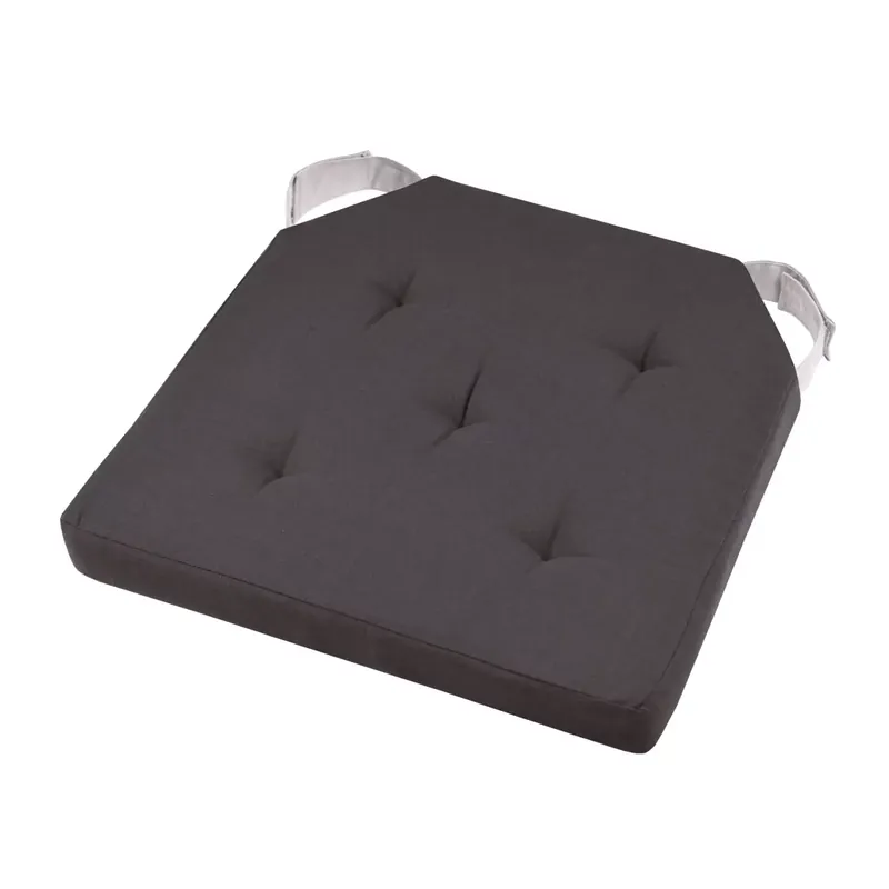 Cuscino per sedia quadrato con chiusura a strappo (38 x 38 cm) Duo Grigio antracite