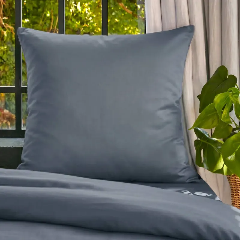 Federa cuscino letto quadrata in lyocell Tencel™ lavato (80 x 80 cm) Olivia Blu Stone