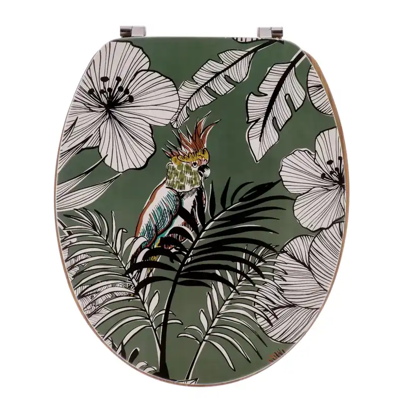 Copriwater WC 18 pollici MDF Jungle Fever Verde cachi